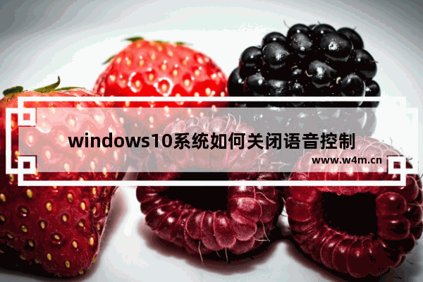 windows10系统如何关闭语音控制