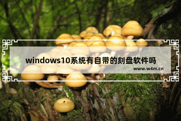 windows10系统有自带的刻盘软件吗