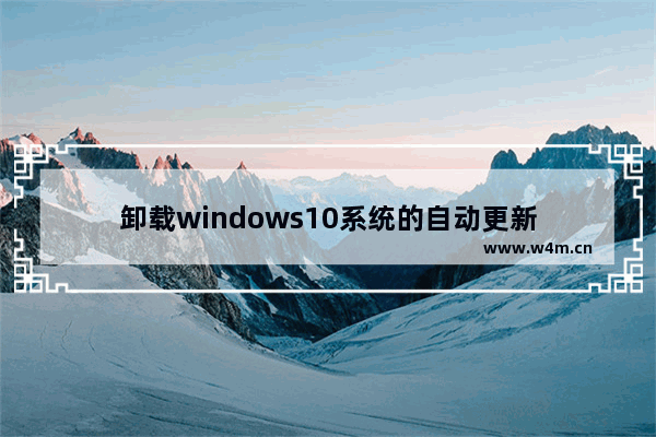 卸载windows10系统的自动更新