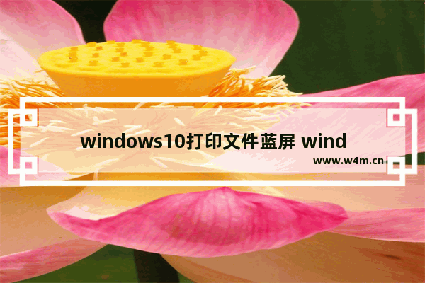 windows10打印文件蓝屏 windows10系统一打印文件就蓝屏