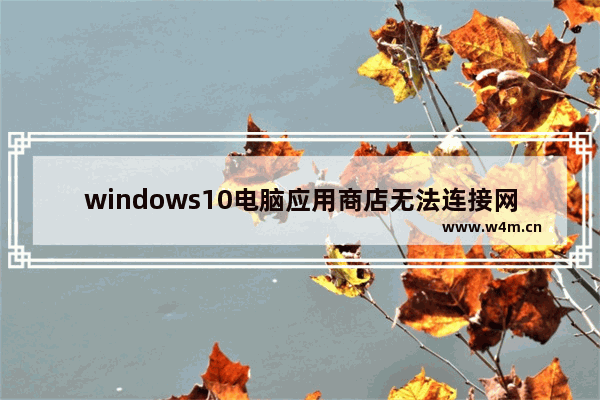 windows10电脑应用商店无法连接网络 windows10应用商店无法连接网络怎么办