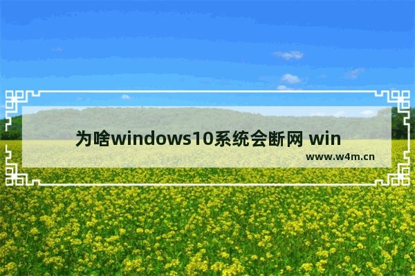 为啥windows10系统会断网 windows10系统为什么会断网