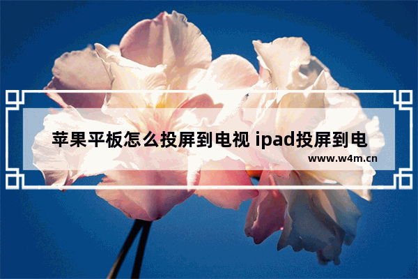 苹果平板怎么投屏到电视 ipad投屏到电脑简单的方法