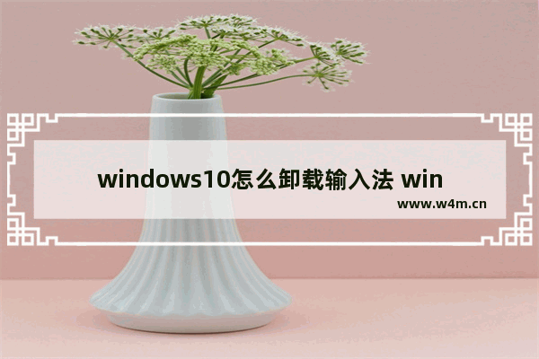 windows10怎么卸载输入法 windows10如何卸载输入法