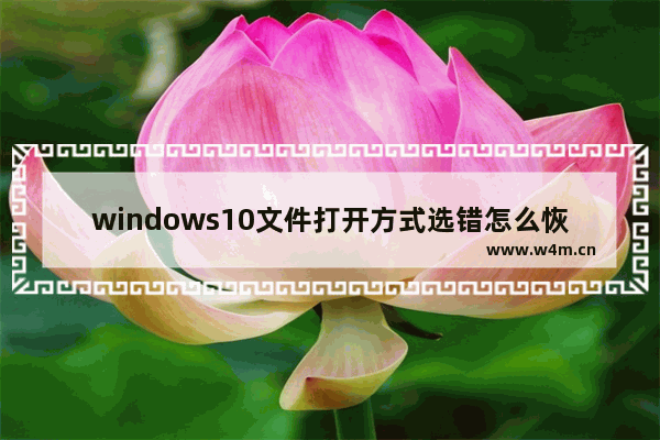 windows10文件打开方式选错怎么恢复 windows10系统文件打开方式选错了怎么办