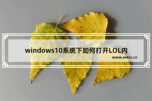 windows10系统下如何打开LOL内置语音 windows10系统下怎样打开LOL内置语音