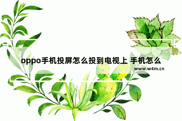 oppo手机投屏怎么投到电视上 手机怎么投屏电视的方法