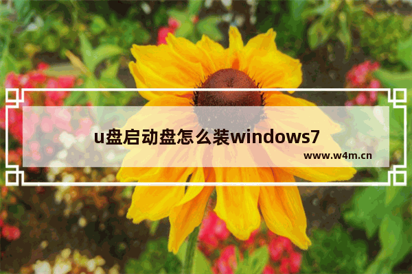 u盘启动盘怎么装windows7