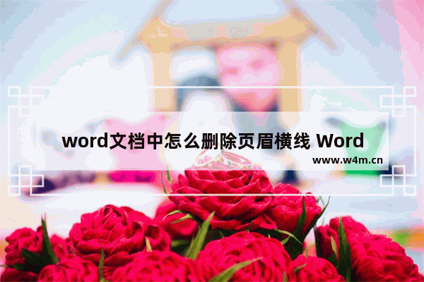 word文档中怎么删除页眉横线 Word页眉横线的删除方法