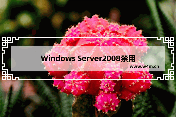 Windows Server2008禁用本地端口