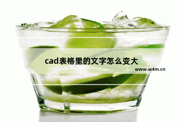 cad表格里的文字怎么变大