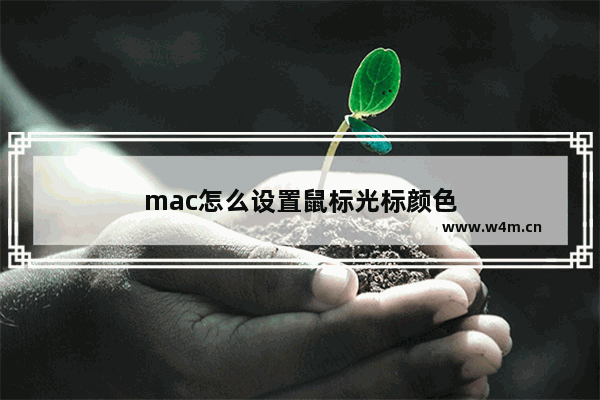 mac怎么设置鼠标光标颜色