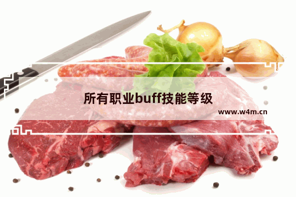 所有职业buff技能等级