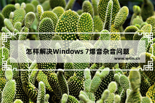 怎样解决Windows 7爆音杂音问题