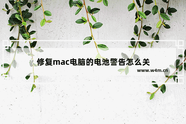 修复mac电脑的电池警告怎么关