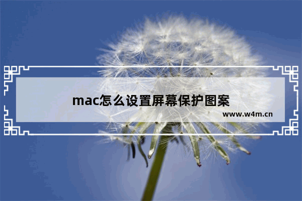 mac怎么设置屏幕保护图案