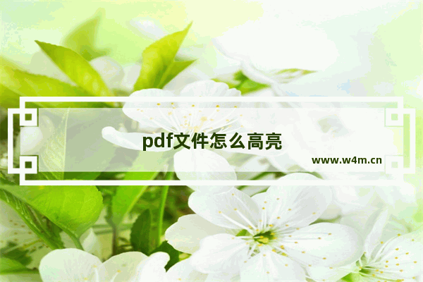 pdf文件怎么高亮