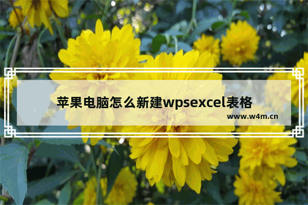 苹果电脑怎么新建wpsexcel表格