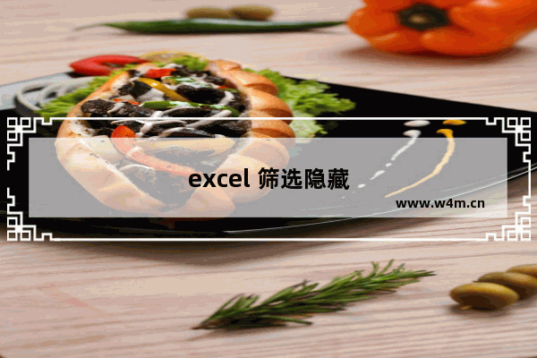 excel 筛选隐藏