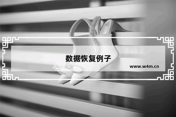 数据恢复例子