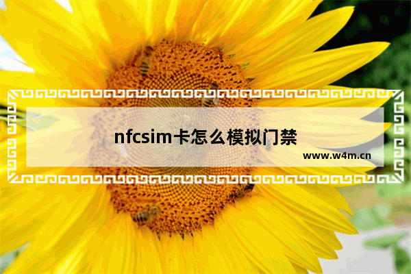 nfcsim卡怎么模拟门禁