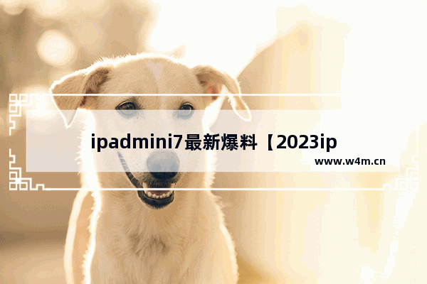 ipadmini7最新爆料【2023ipadmini7最新爆料】