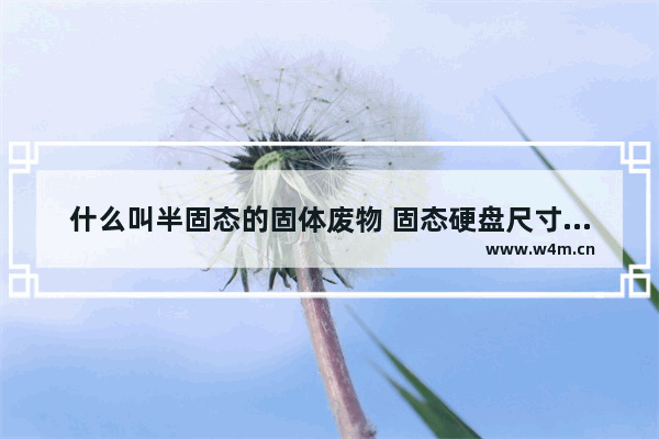 什么叫半固态的固体废物 固态硬盘尺寸区别