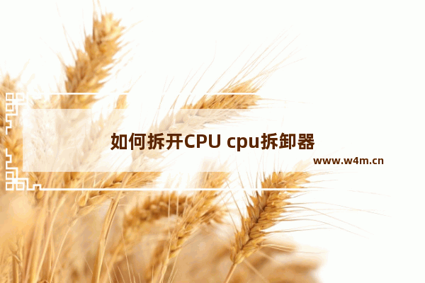 如何拆开CPU cpu拆卸器