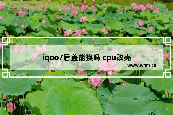 iqoo7后盖能换吗 cpu改壳