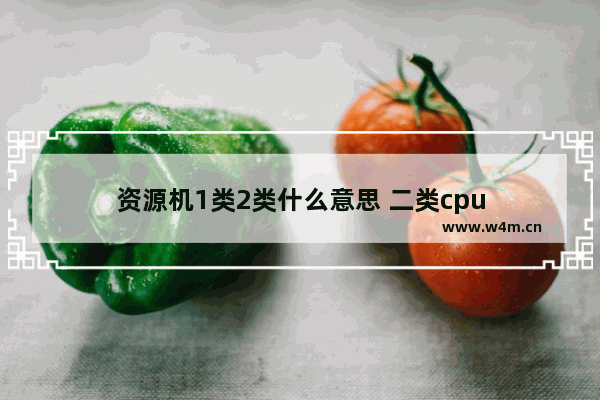 资源机1类2类什么意思 二类cpu