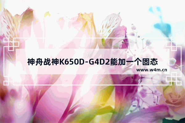 神舟战神K650D-G4D2能加一个固态盘吗 加了之后会好一点吗 刚买的感觉用起来不怎么好用 神舟k650d加固态硬盘