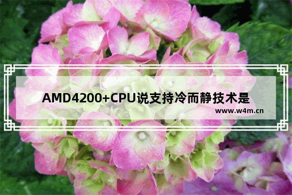 AMD4200+CPU说支持冷而静技术是什么意思 cpu冷u静