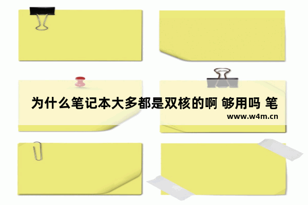 为什么笔记本大多都是双核的啊 够用吗 笔记本电脑双核