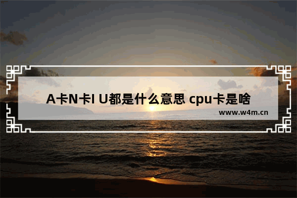 A卡N卡I U都是什么意思 cpu卡是啥