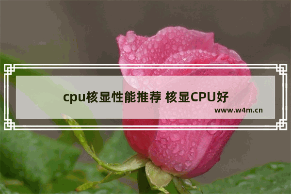 cpu核显性能推荐 核显CPU好