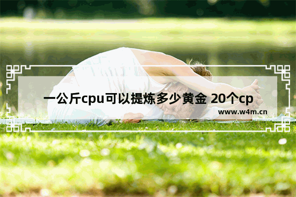 一公斤cpu可以提炼多少黄金 20个cpu可以提炼多少黄金