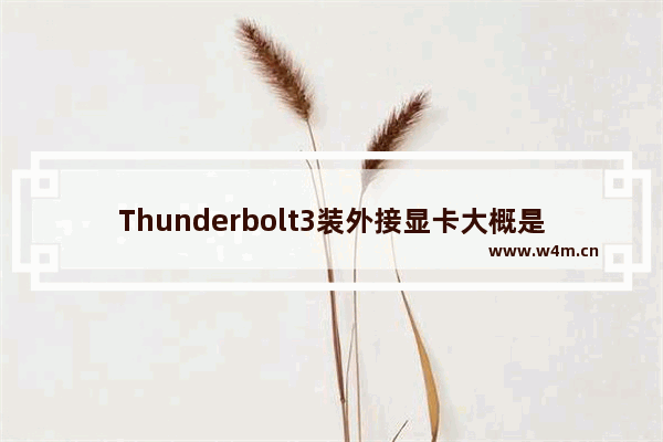 Thunderbolt3装外接显卡大概是个什么鬼 没雷电3接口怎么外接显卡