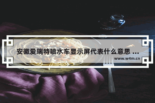 安徽爱瑞特喷水车显示屏代表什么意思 喷水纺织机同步仪怎么看水量水压