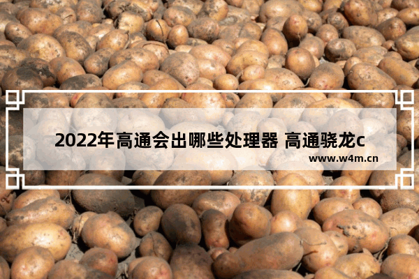 2022年高通会出哪些处理器 高通骁龙cpu新款