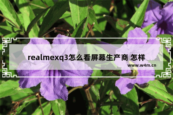 realmexq3怎么看屏幕生产商 怎样查看荣耀30pro+的屏幕是哪家的