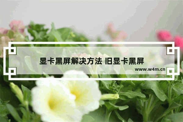 显卡黑屏解决方法 旧显卡黑屏