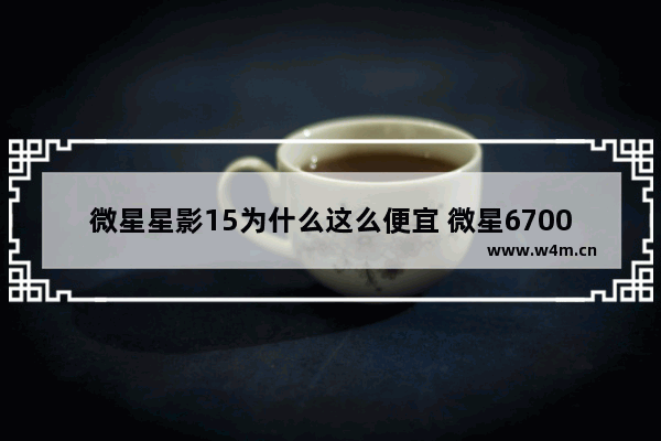 微星星影15为什么这么便宜 微星6700xt 为什么便宜