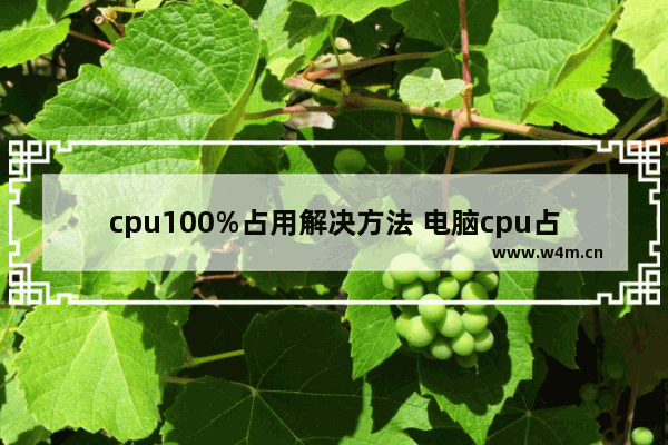 cpu100%占用解决方法 电脑cpu占用率经常很高