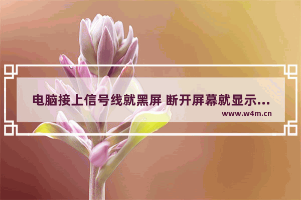 电脑接上信号线就黑屏 断开屏幕就显示检测信号线 啥情况 笔记本电脑屏出现条线