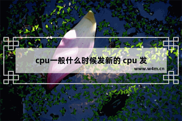 cpu一般什么时候发新的 cpu 发