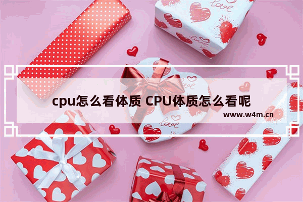 cpu怎么看体质 CPU体质怎么看呢