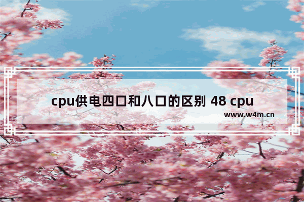 cpu供电四口和八口的区别 48 cpu