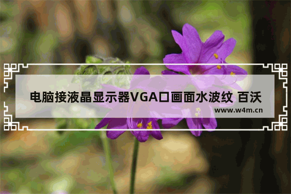 电脑接液晶显示器VGA口画面水波纹 百沃显示器