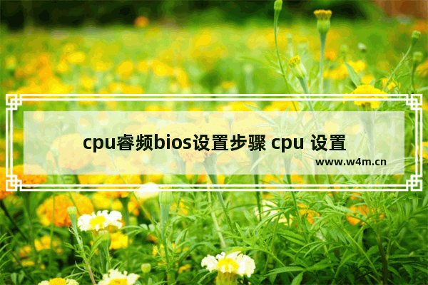 cpu睿频bios设置步骤 cpu 设置 bios