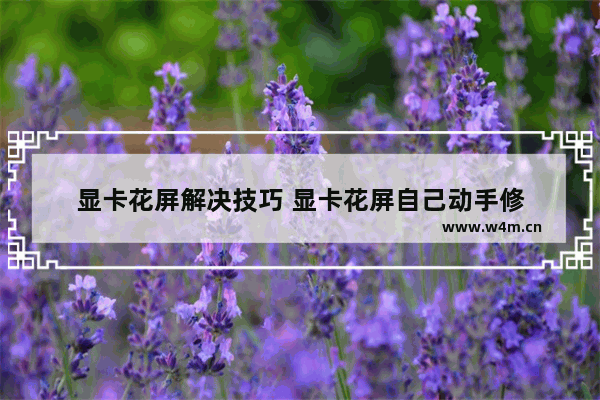 显卡花屏解决技巧 显卡花屏自己动手修